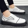 Fashion Brand Men Platform Leather Oxford Business Formal Leather Shoe Men Fashion Trend Handmade Moccasins Thick Soled Casual Men Shoes