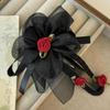 1 piece of hair accessory vintage claw clip romantic fabric flower exquisite high-end grip clip 11.5*6cm
