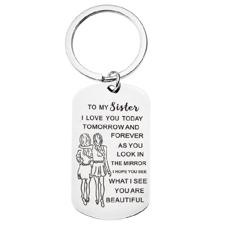 

Fashionable Keyring for Close FriendCustom Engraving Keyrings Hangers Decoration 1