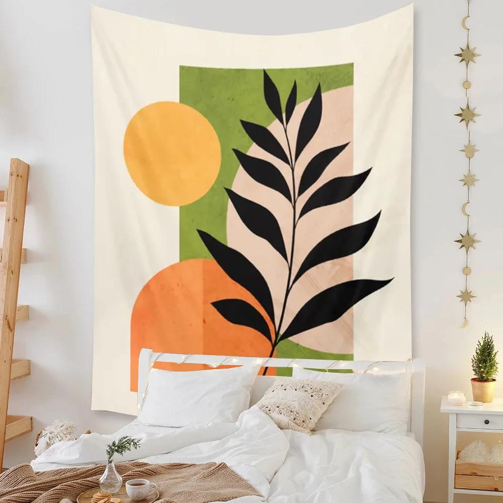 Wandteppich Strand Schlafzimmer Dekor Hintergrund Blätter Sonne Wandbehang Tropische Pflanzen Zimmer