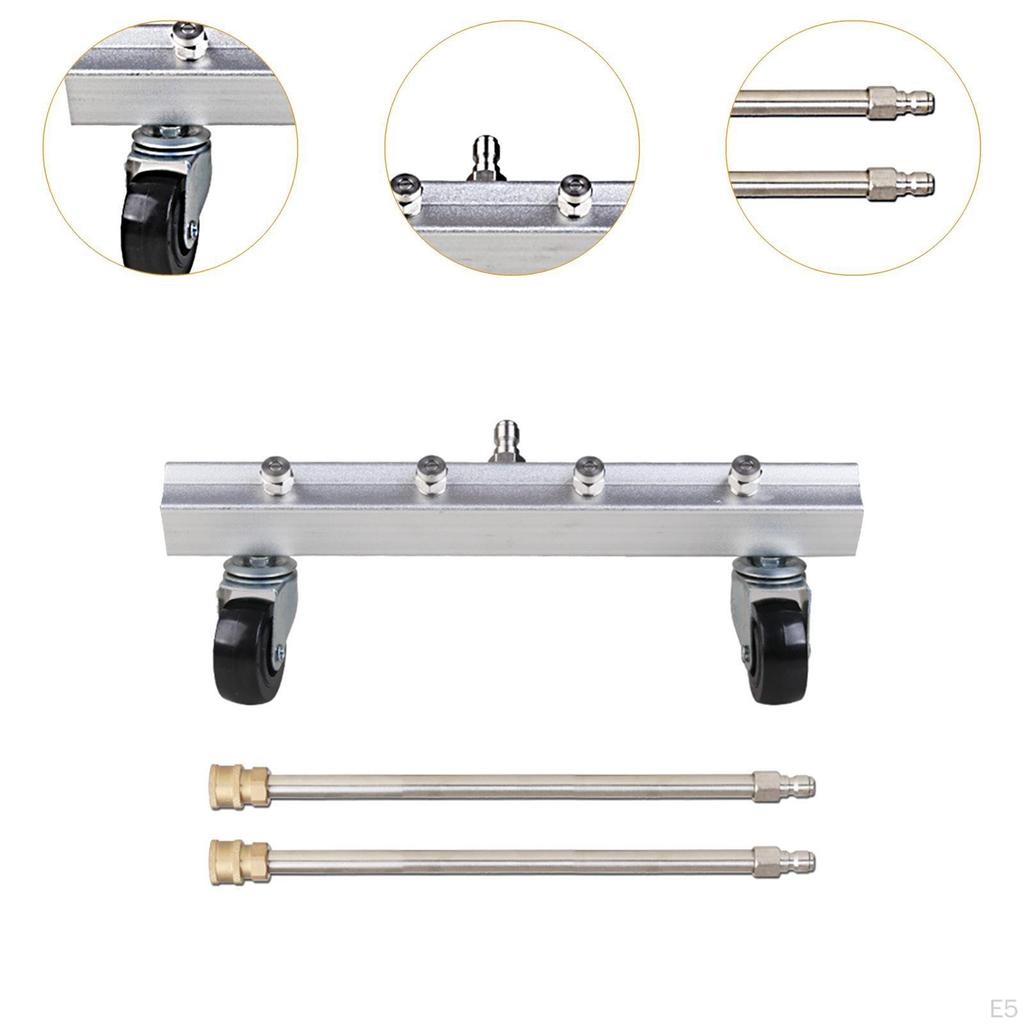 Car Wash Undercarriage Cleaner with Extension Wands, 4000 PSI Water Broom for Sidewalks and