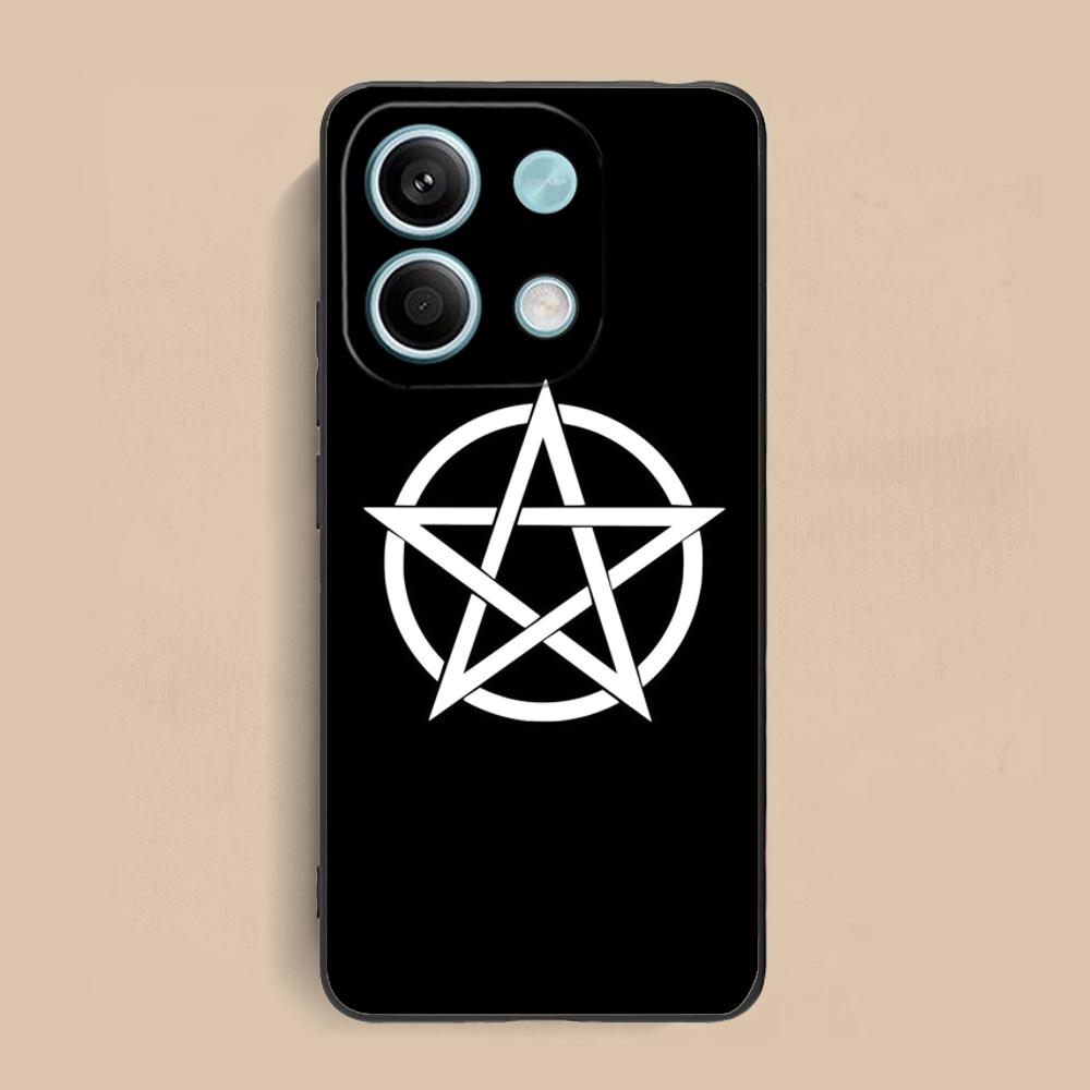 Aesthetic Pentagram Phone Case for Xiaomi Redmi Note 14 13 12 11 S Pro Plus 4G 5G Soft TPU Shockproof Cover