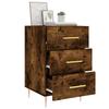 Exclusive House - Smoked Oak Bedside Table 40x40x66 Cm Engineered Wood