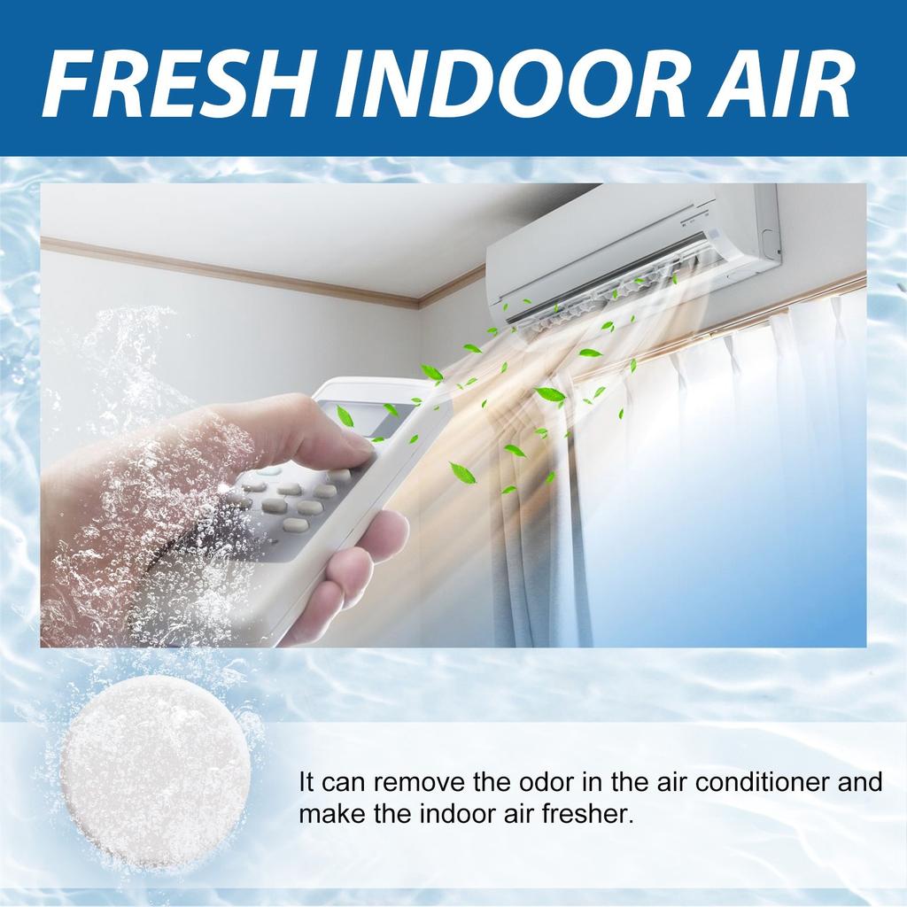 Air Conditioner Cleaning Tablets for AC Units Maintenance and Cleaning 20 Pieces Effective Mold and Dust Removal Tablets for HVAC Systems