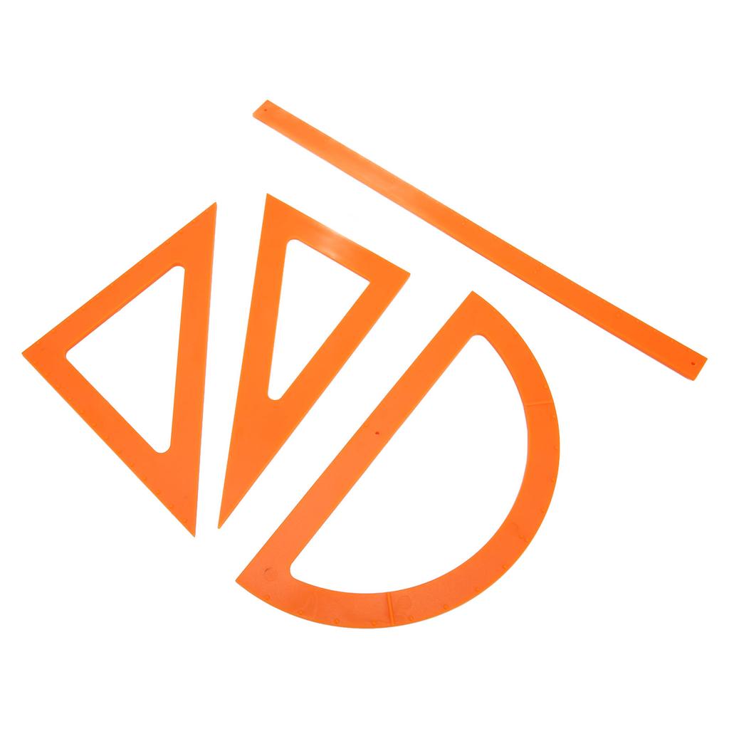 Braille School Braille Ruler Set Blind Learning Supplies Triangular Protractor and Ruler Set for