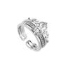 European-American Zircon Open Ring: Elegant, High-End Fashion Jewelry for Women