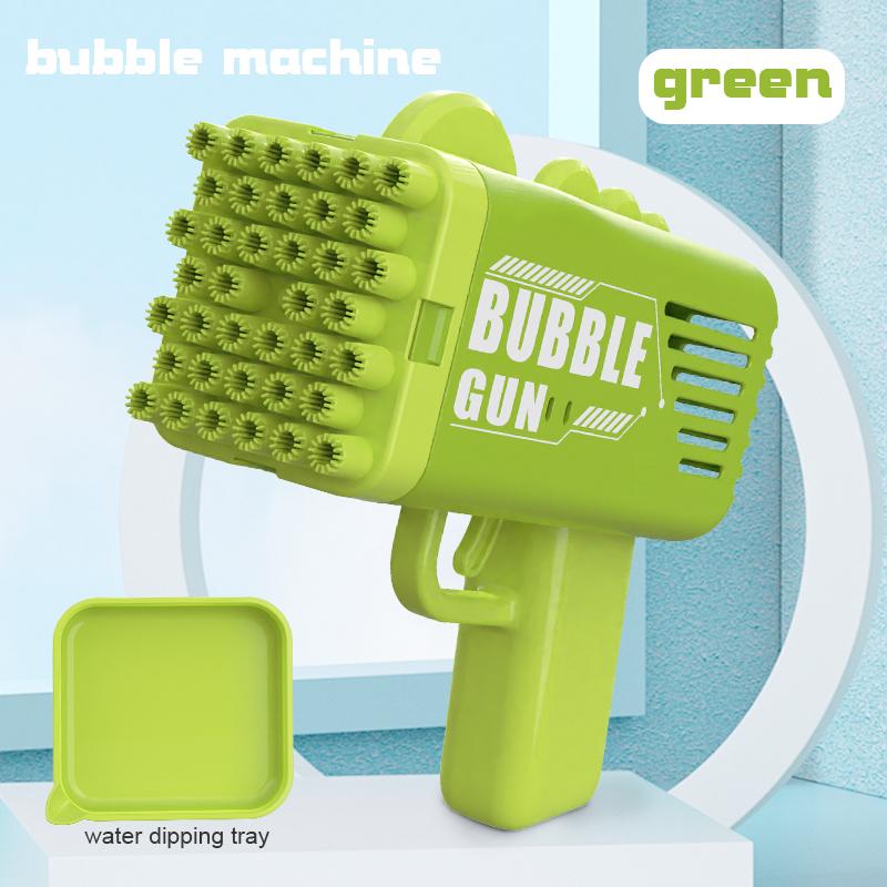 Electric handheld dinosaur bubble gun children bubble gun outdoor toy parent-child interaction gift without bubble water battery зелёный