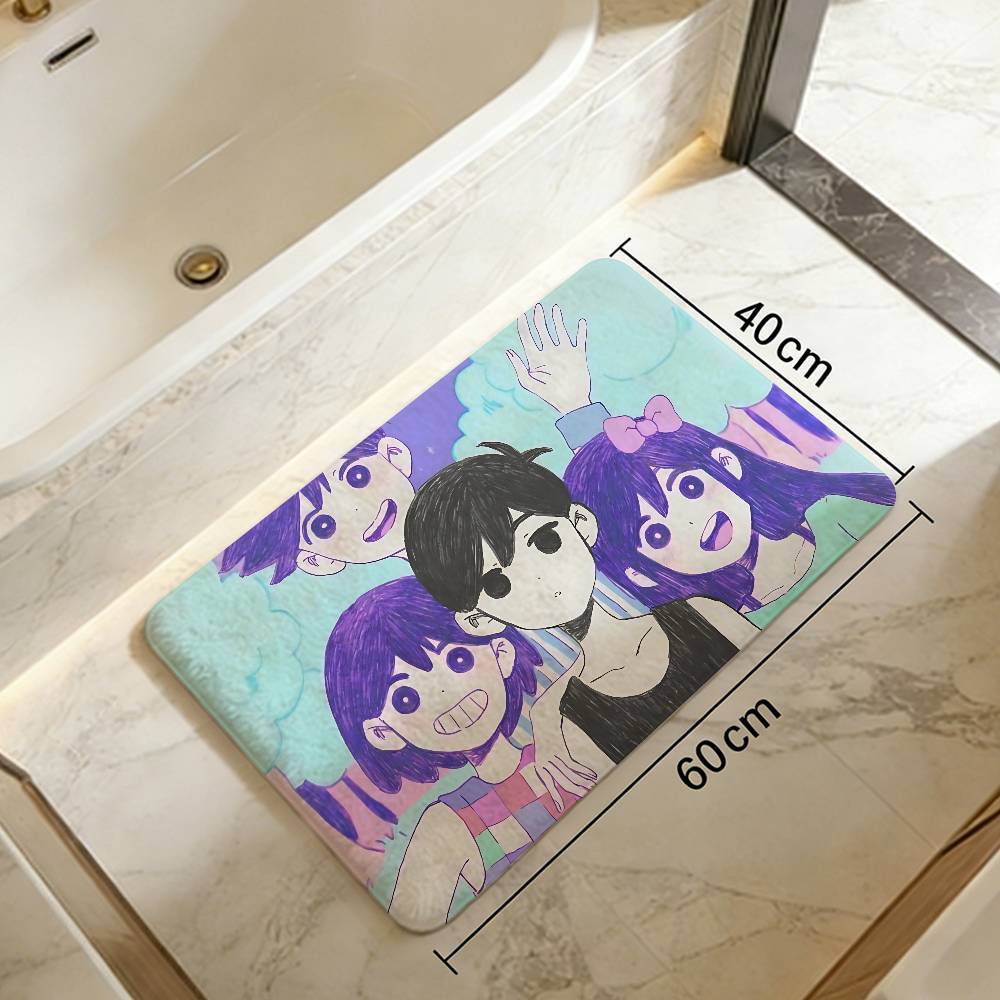 Anime Omori Bathroom Mat Kids Room Bedroom Decoration Balcony Anti-Slip Doormat Living Room Welcome Rug