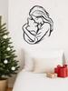 Whimsical Cat Hugging Metal Wall Art - Exquisite Silhouette, Easy Hang, Perfect Gift for Cat Lovers