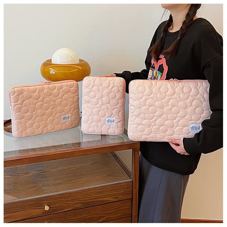 

TS JYL laptop bag,Cute Flower Padded 11 Inch Tablet Sleeve Laptop Hand File Case small рожевий