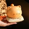 Cartoon Ceramic Dental Swab Tube Cat Shape Cotton Swab Jar Floss Stick Organizer  Home Decor