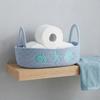 Oval Cotton Rope Storage Basket Shell Starfish Embroidery Toilet Paper Basket For Home