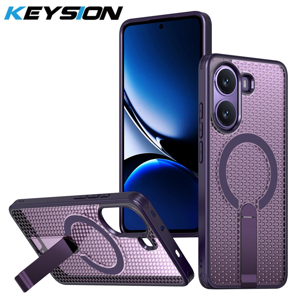 KEYSION Hülle mit Hohlraum zur Wärmeableitung und Magnetfunktion für Xiaomi POCO X7 Pro 5G Kühlständer Stoßfeste Handyhülle für Redmi Turbo 4