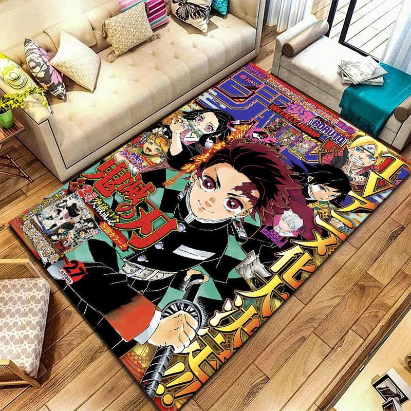 Demon Slayer Carpet Rug For Living Room Bedroom Home Sofa Decoration Kids Play Nonslip Floor Mat
