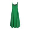 Women's Color Tied Slim Fit Slit Strap Dress