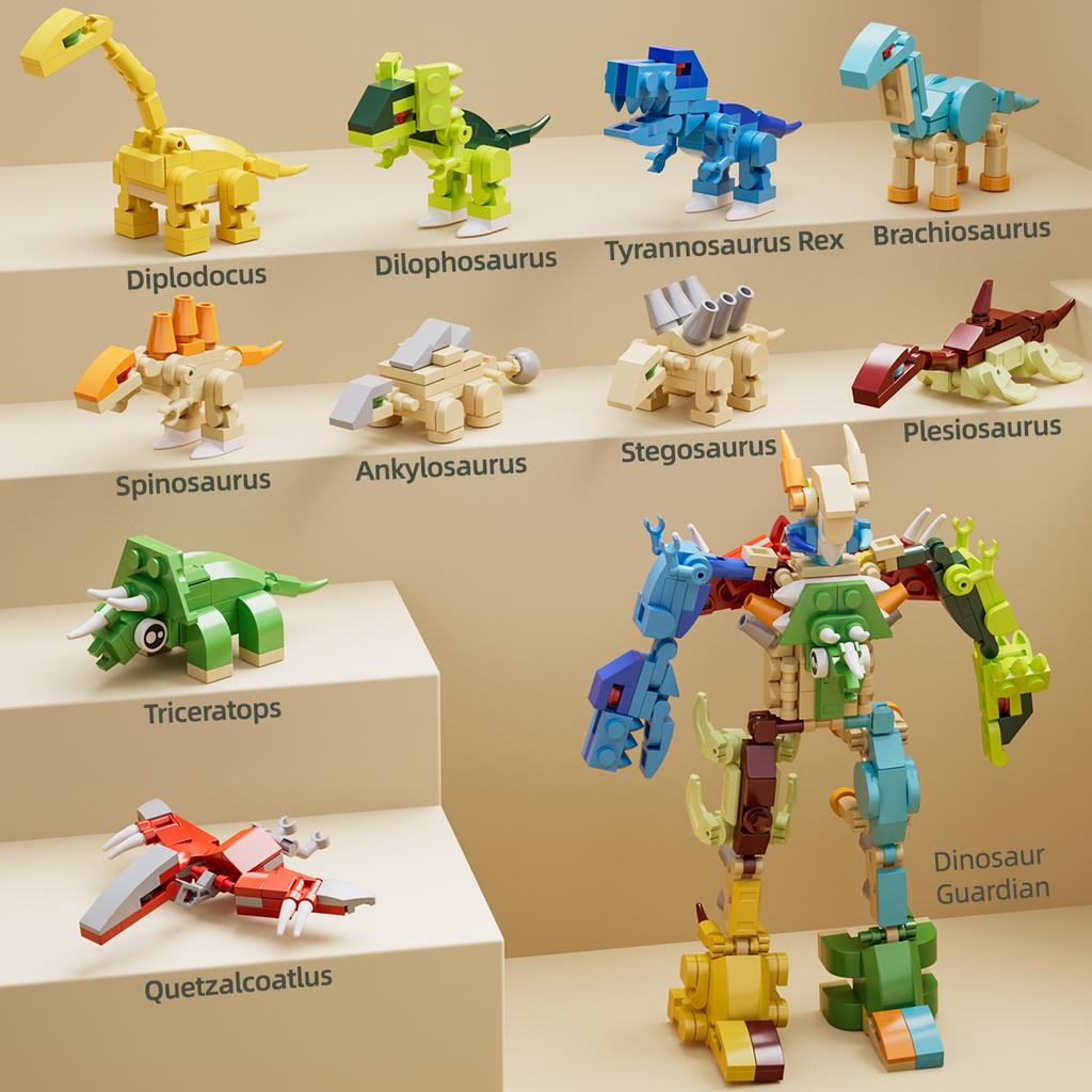DIY Creative Dinosaur Series Children's Creative Block Model Toys Animal Puzzle Puzzle Building Blocks Boys Girls Birthday Gift