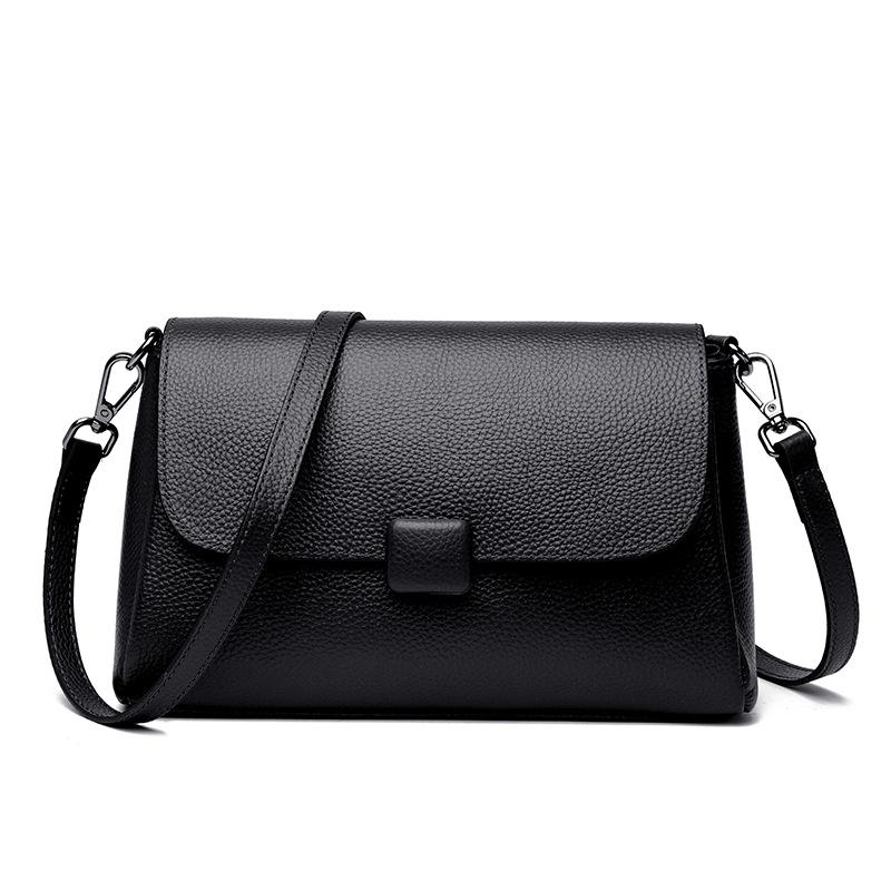Leather women's bags, high-end sense niche trendy fashion one-shoulder messenger bags, first-layer cowhide mother bags