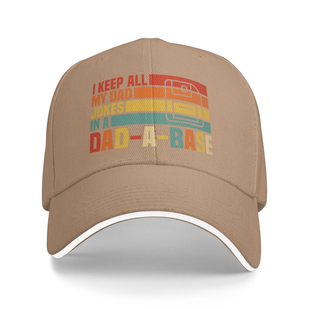 Baseball Caps I Keep All My Dad Jokes In A DadABase Fun Casquette Unisex Outdoor Summer Hats