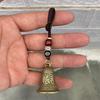 Brass Heart Sutra  Bell Keychain Six Character Mantra Durable  for Believers Daily Use Gifts
