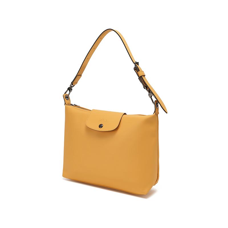 Longchamp Le Pliage Xtra Zipper Closure Leather Underarm Bag Small Square Hobo Shoulder Bag Large Women bags Almond-Yellow 10189987222
