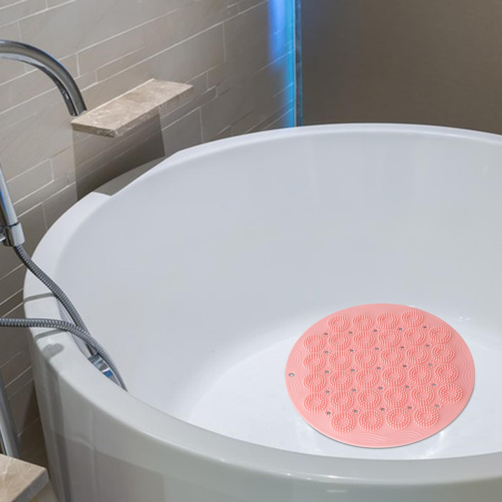 Bathroom Bath Cushion Brush Back Cushion Bath Non Slip Multifunctional розовый
