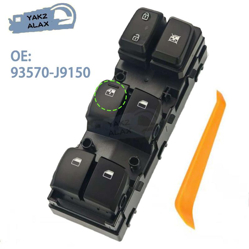 Front Left Electric Master Window Control Switch Glass Lifter Controller Button for Hyundai Kona 93570-J9150 Car Accessories