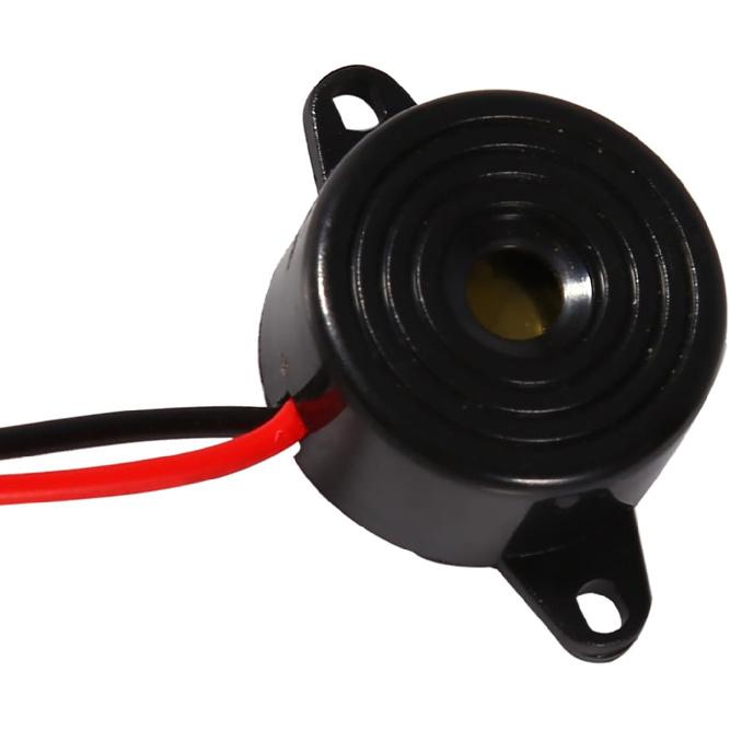 Alarm Buzzer, 3-24V Piezo Electronic Tone Buzzer Alarm Continuous Sound Cable Length 100mm Electronic Buzzer Alarm for Computers Printers