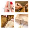 3PCS/SET Wooden Handle Sewing Awl Hand Stitcher Leathe Punch Tool DIY Shoe Repair Hook Tool Leather Accessories