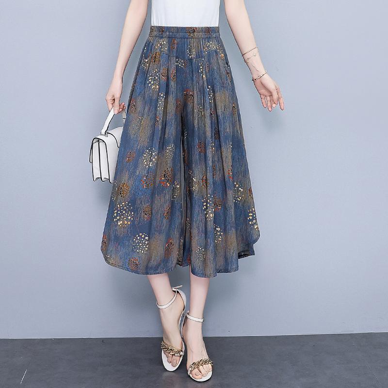 Pantaloni oversize estivi Pantaloni eleganti casual a gamba larga Abiti estivi da donna in vita elastica