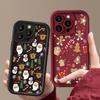 Cute Christmas Pattern Silicone Soft Phone Case For iPhone 17 16 15 14 13 12 11 Pro Max 17 Air 16E XS X XR 7 8 Plus SE2 Cover