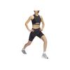 Adidas High-Waisted Running Training Fitness Shorts Women Bottoms Black HC3335