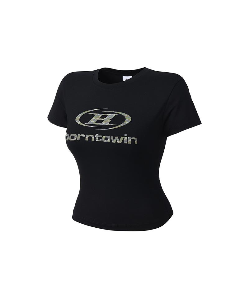 BORN TO WIN W Camo Symbol B Logo T-Shirts [Black]