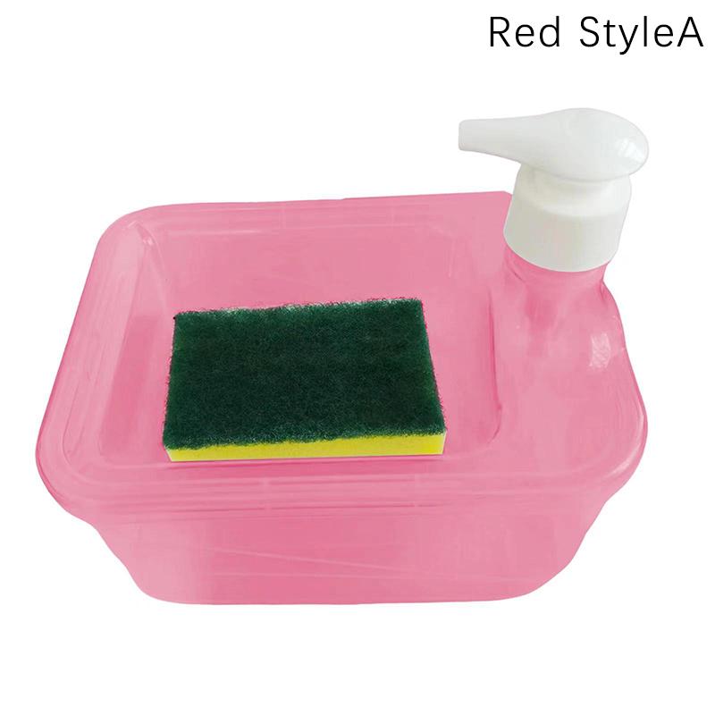 Hand Soap Dispenser Automatic Soap Dispenser And Scrubber Holder With Sponge 2-In-1 Liquid Soap Dispenser With Dishwashing Brus