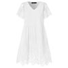 QICED Women's Spring/summer V-neck Lace Lace Short-sleeved