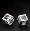 Korean Fashion Zircon Geometric Square Rubik's Cube Earrings for Women