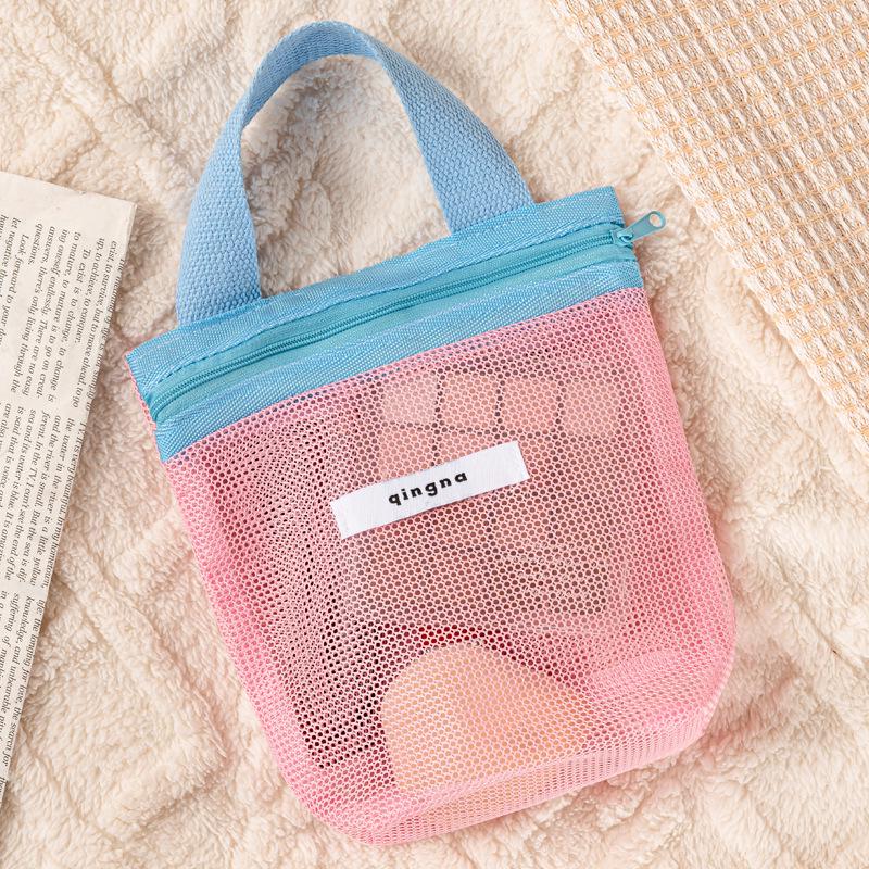 Portable Multi-functional Wash & Makeup Bag - Large Capacity Travel & Shower Storage розовый