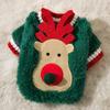 Dog clothes Christmas day two-legged elk fleece jacket teddy bear cat two-legged pet festive new year clothing