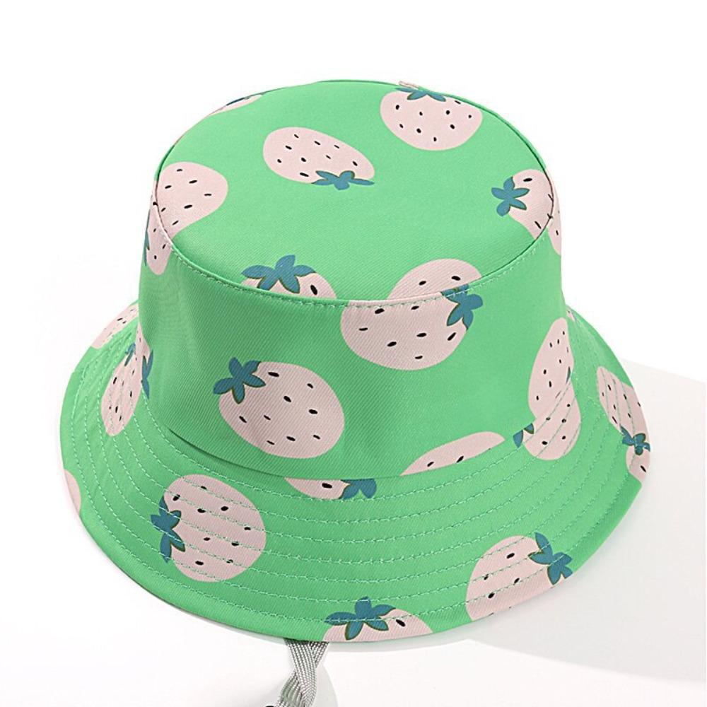 

Кепка с фруктовым узором от солнца, хлопковая панама, новая пляжная кепка для девочек и мальчиков зелёный