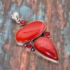 Ciondolo meraviglioso fatto a mano in argento sterling 925 con pietra preziosa mookaite rossa