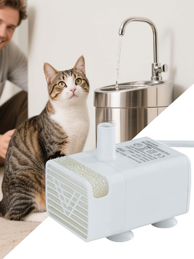 Pet Cat Water Fountain Pump Cat Fountain Pump Pet Drinking Fountain Quiet Low Water Pump Pet Supplies For Drinking Dispenser