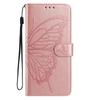 For OnePlus Nord CE4 Lite 5G Case Butterfly Imprinted Wallet Stand PU Leather Flip Phone Cover with Strap