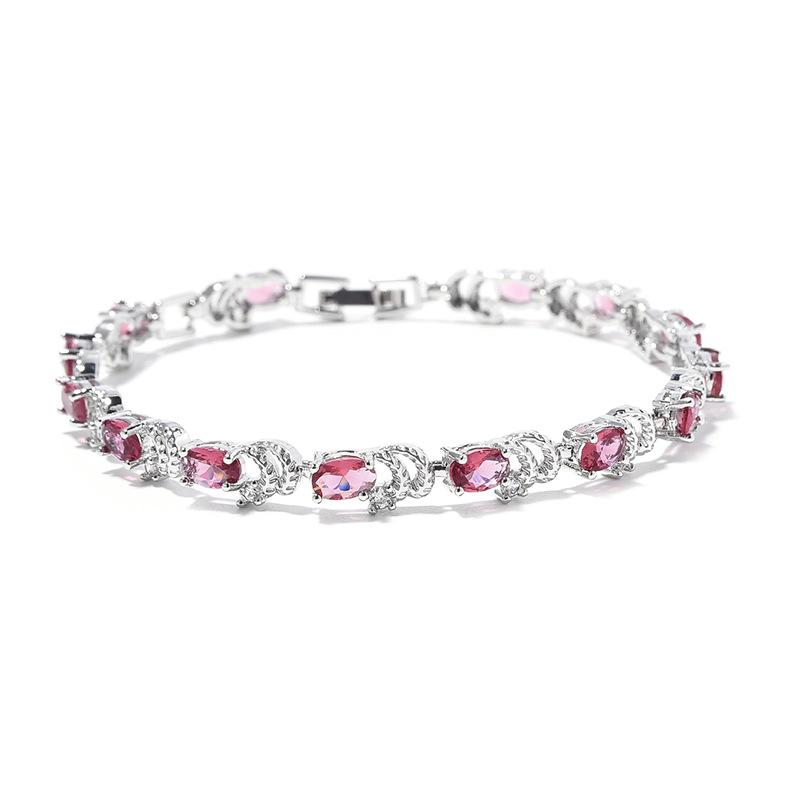 A New Bamp Jointed Design Summer Colorful Bracelet for Women Set with Natural Colored Stones A Niche and Popular Bracelet for Internet Celebrities