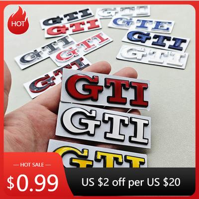Für VW VOLKSWAGEN 2026 Neues 3D-Metall-Logo GTI-Emblem Buchstaben Auto Heckklappen-Abzeichen Für Volkswagen VW Golf 4 5 6 7 7.5 MK4 MK5 MK6