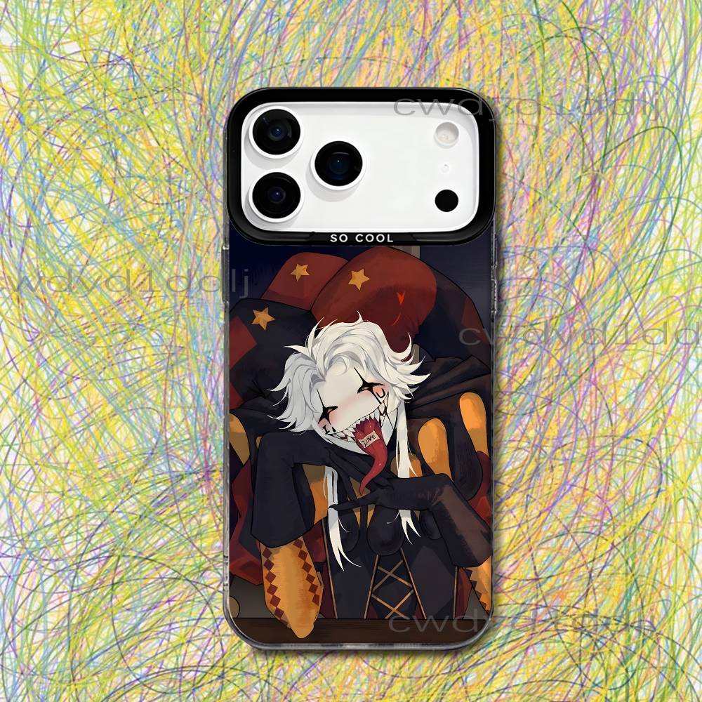 Die F-Freaks Zirkus Pierrot Handyhülle Für iPhone 17,16,15,14,13,12,X,8,Pro,Max,Plus,SE4,Air,Mini HD Schwarz IMD Matt