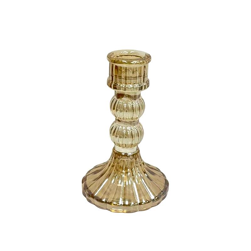 Vintage French Crystal Candle Holder for Aromatherapy & Dinner Ambiance