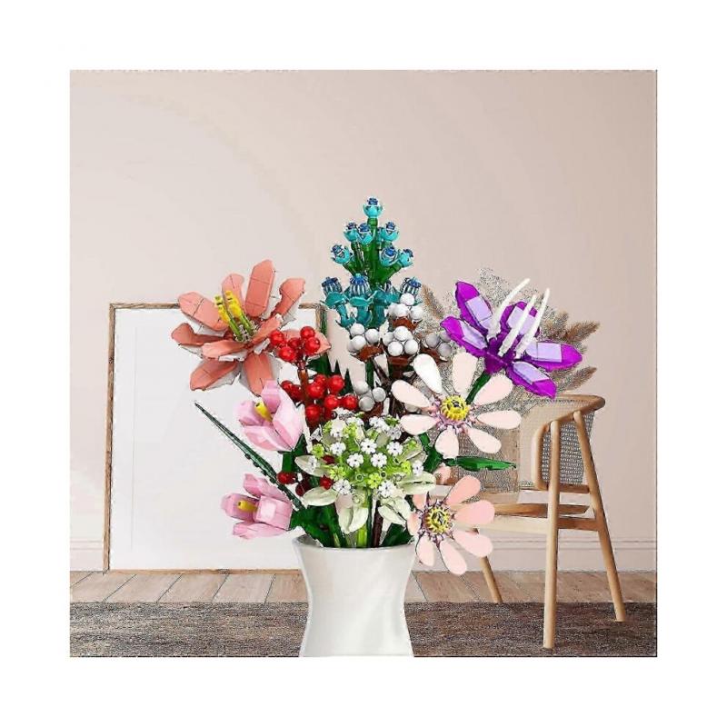 Flower Bouquet Blocks Christmas Advent Calendar, Xmas 24 Days Sunflower Bouquet Blind Box