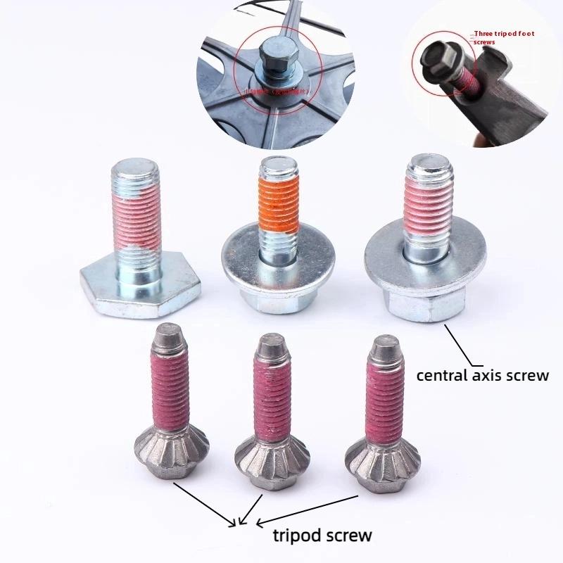 1/3Pcs For Samsung Lg Drum Washing Machine Tripod Screw Bolt Steel Central Axis Fixed Parts