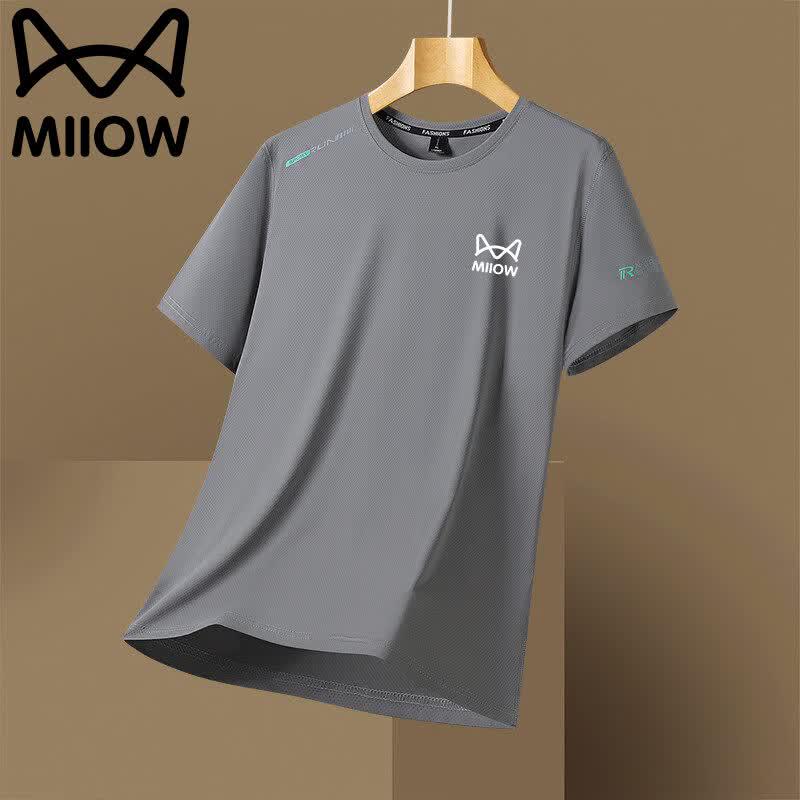 MiiOW Men's Ice Silk Short Sleeve T-Shirt