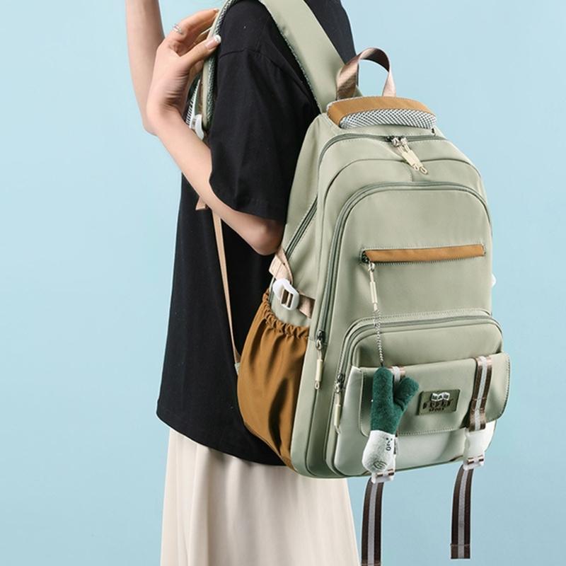 Versatile School Backpack Women Nylon School Bag Fashion Laptop Backpack Cool Female Book Bag Student Large Daypack