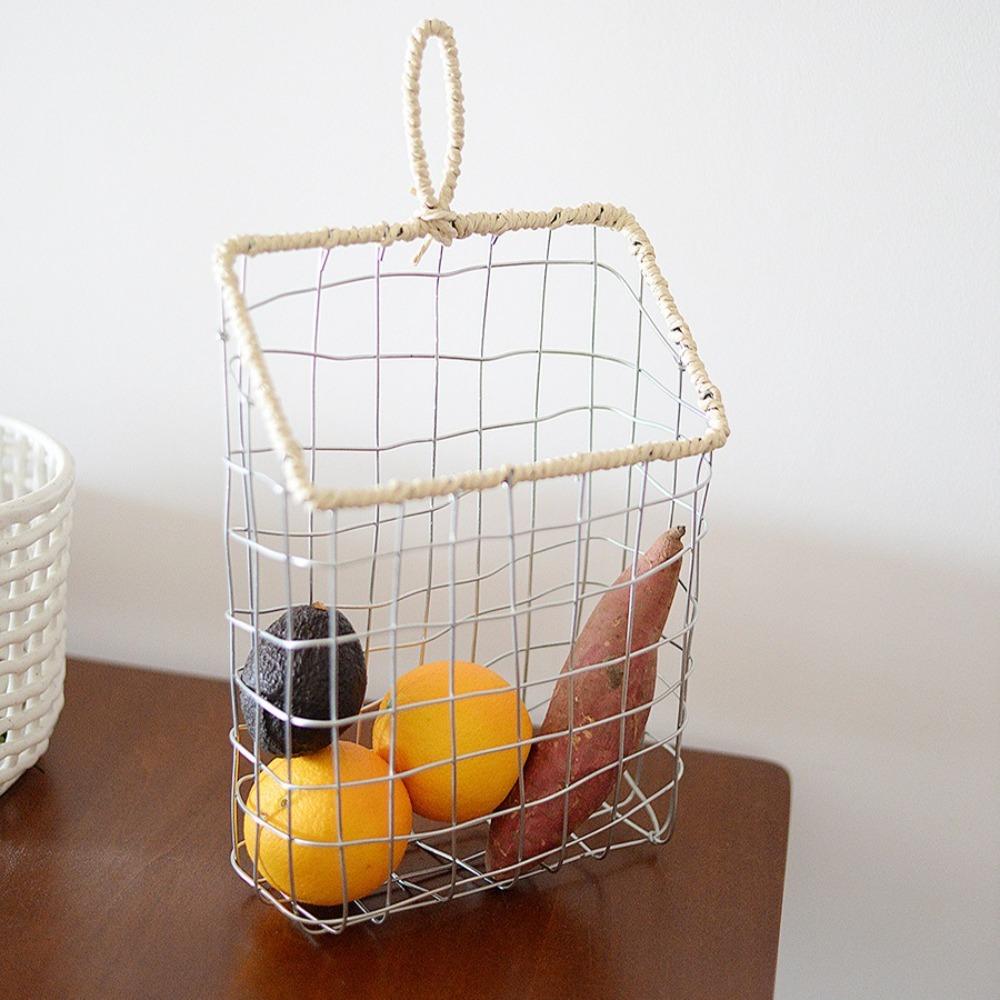 

Металлическая подвесная корзина для хранения Скандинавская корзина для хранения в шкафу Аксессуары для декора дома и комнаты S-Storage Basket